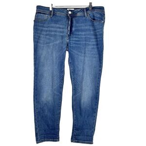 Pilcro Slim Boyfriend Jeans Women’s Plus 18W Blue Mid Rise Stretch